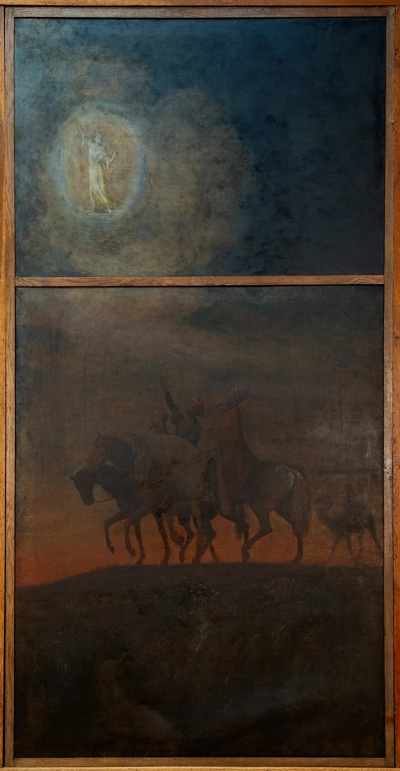 Weihnachtstriptychon Zug Der Heiligen 3 Konige Wall Art by Hans Thoma - High-Resolution Digital Print