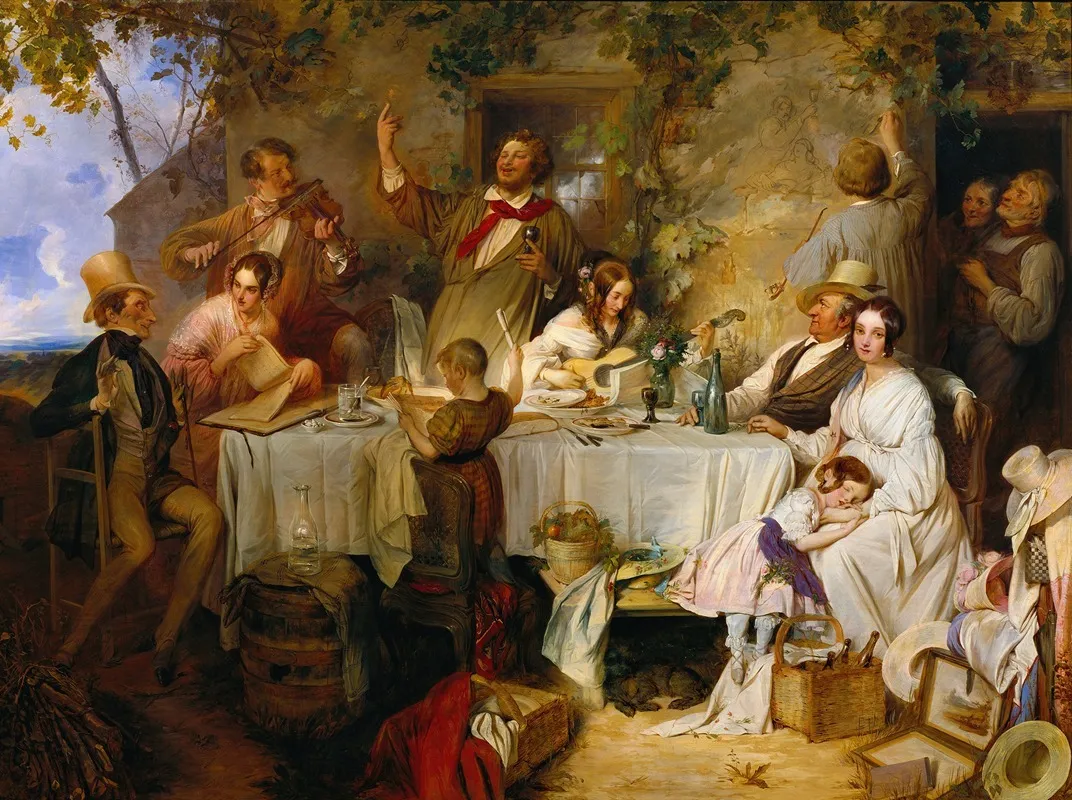 Wein Weib Und Gesang Wall Art by Josef Danhauser - High-Resolution Digital Print
