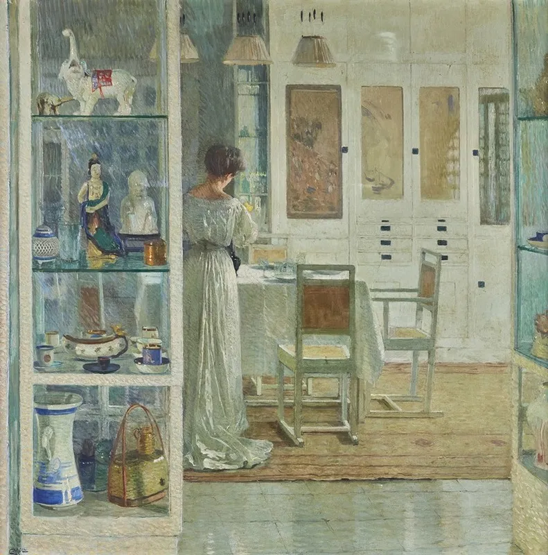 Weises Interieur White Interior Wall Art by Carl Moll - High-Resolution Digital Print