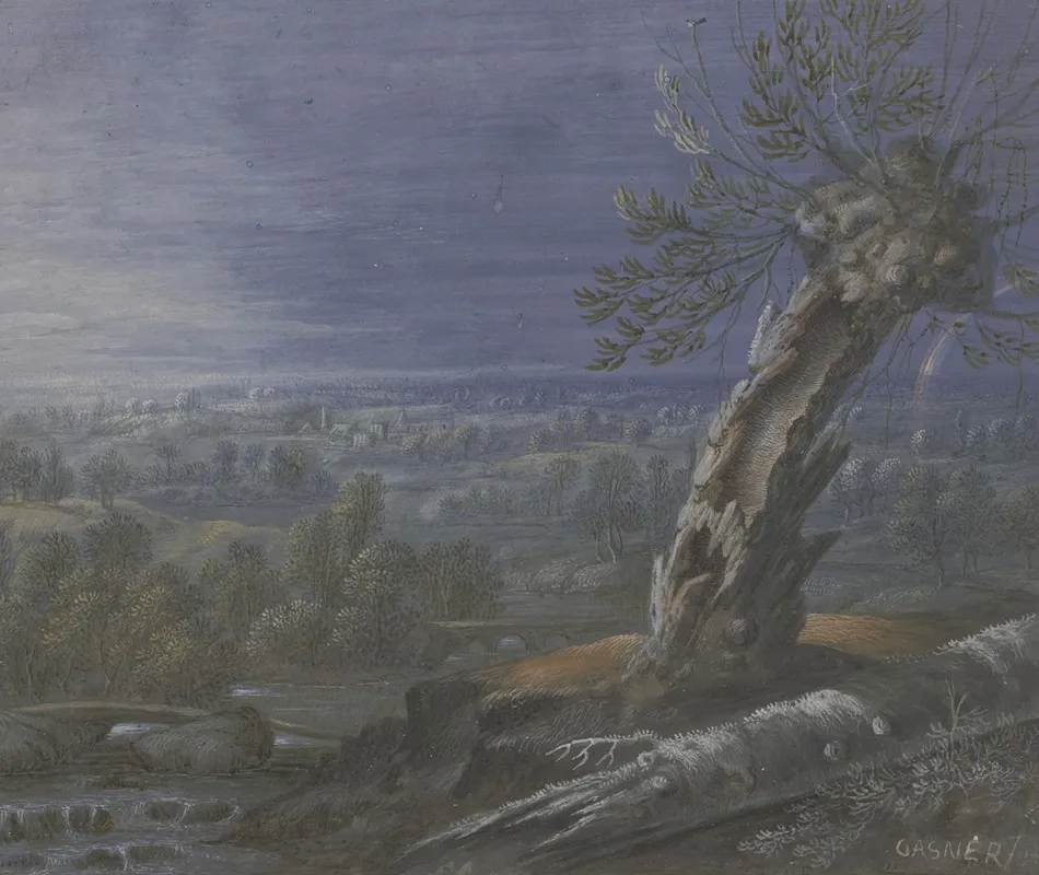 Weite Landschaft Mit Regenbogen Wall Art by Johann Nikolaus Gassner - High-Resolution Digital Print