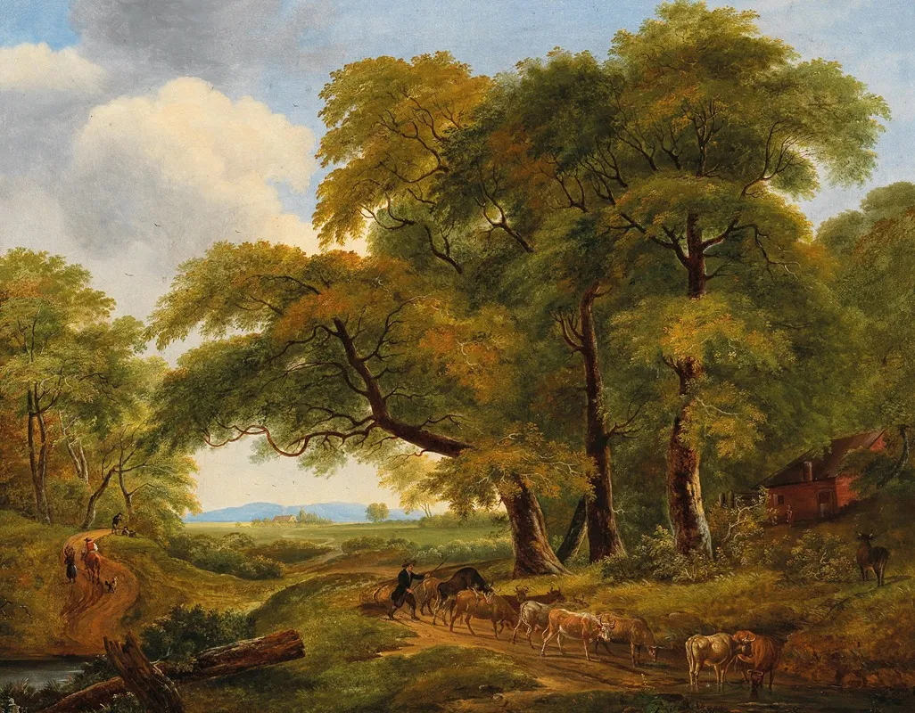 Weite Landschaft Mit Viehherde Wall Art by Monogrammist SH - High-Resolution Digital Print