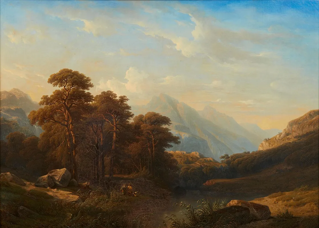 Weite Schweizer Alpenlandschaft Mit Ruhigem Gewasser Im Vordergrund