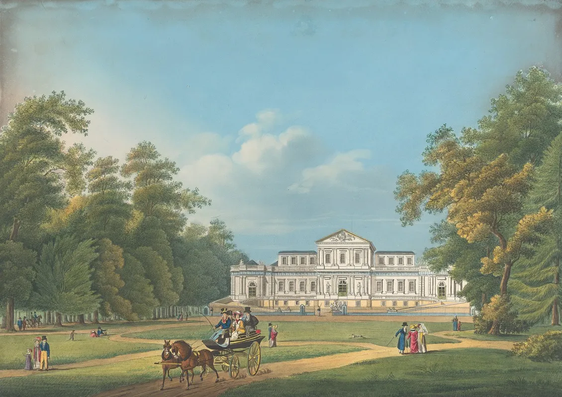 Welgelegen Vue De La Facade De Welgelegen Wall Art by Henry Phillip Hope - High-Resolution Digital Print