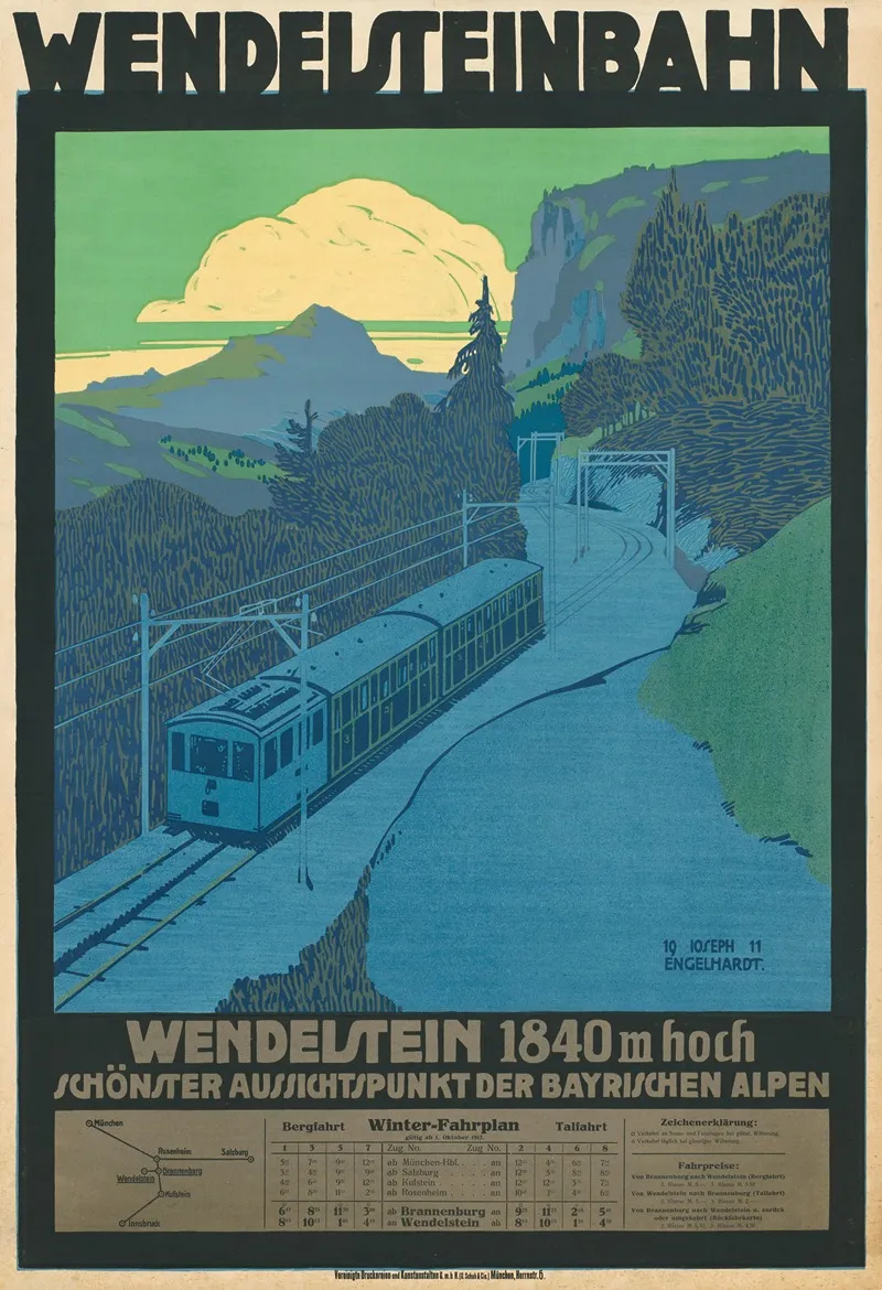 Wendelsteinbahn Wall Art by Joseph Engelhardt - High-Resolution Digital Print