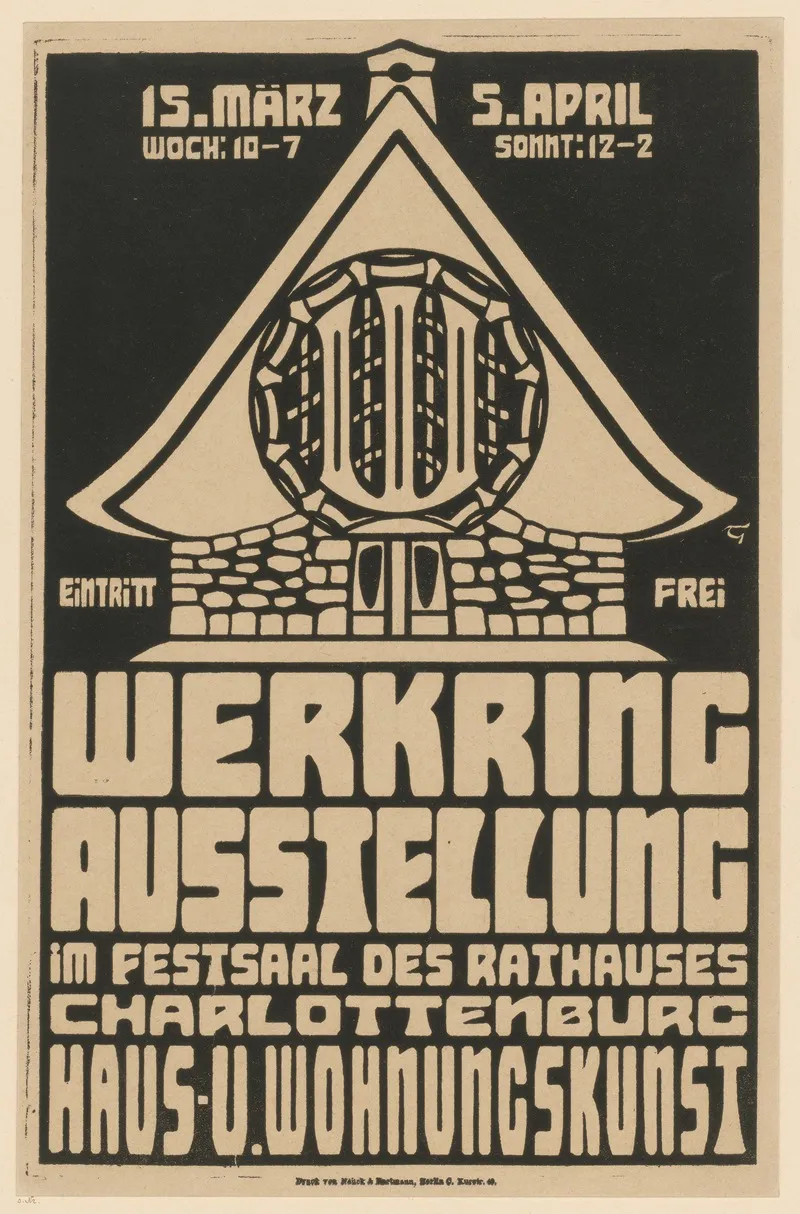 Werkring Ausstellung Haus Und Wohnungskunst Rathaus Charlottenburg Wall Art by Georg Tippel - High-Resolution Digital Print
