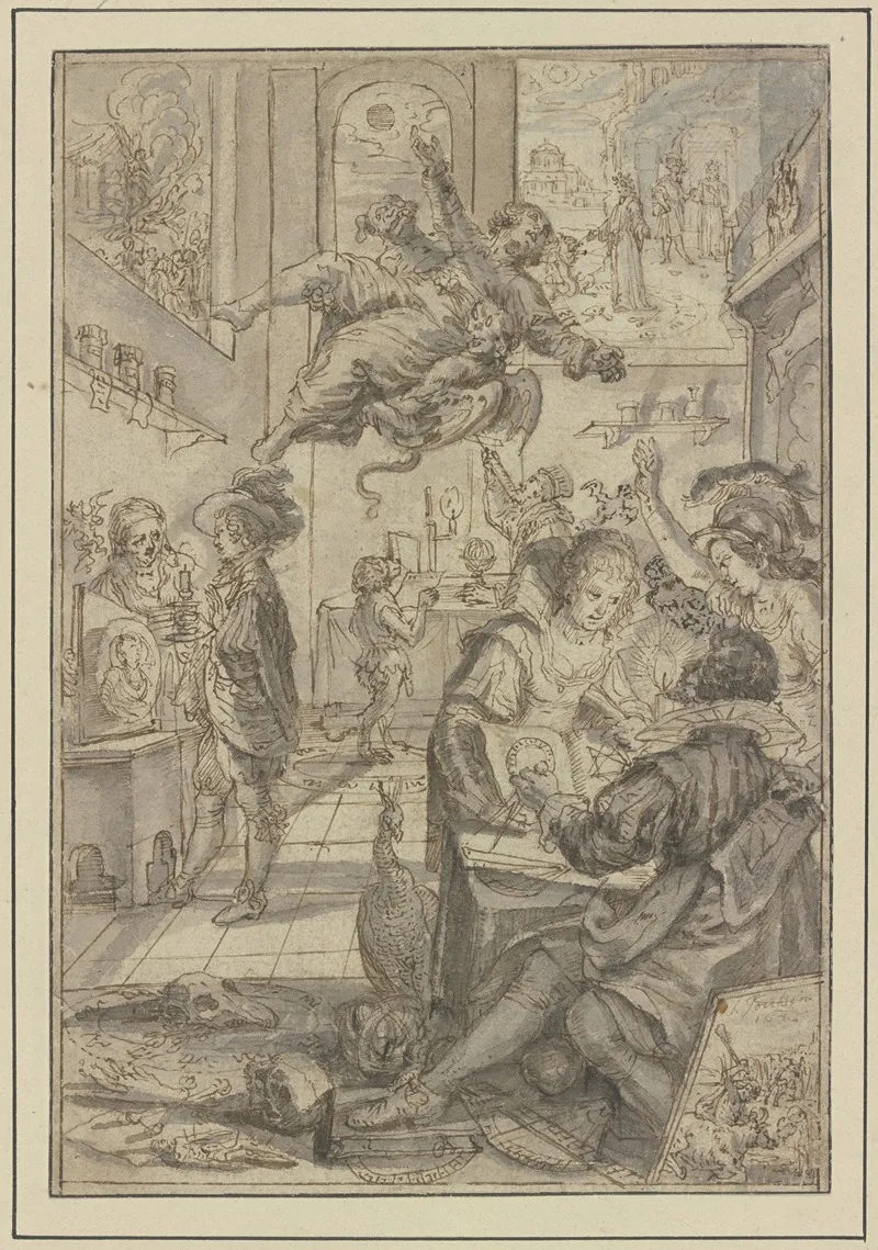Werkstatt Eines Zauberers Und Sterndeuters Wall Art by Johann Toussyn - High-Resolution Digital Print