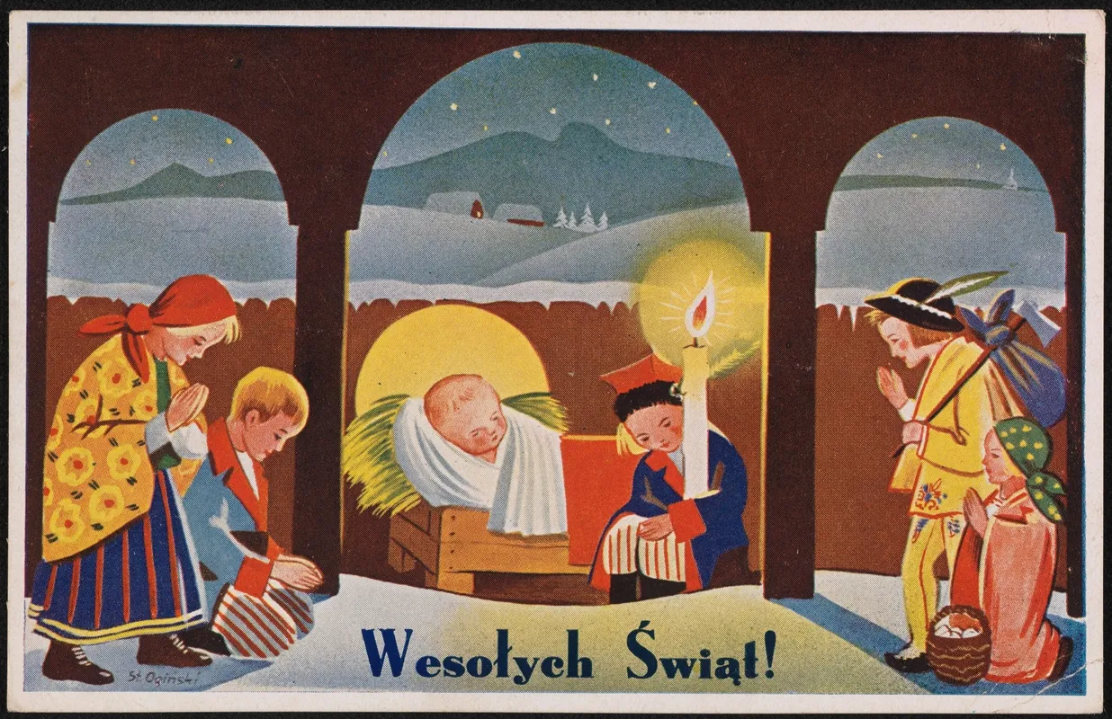 Wesolych Swiat 18 Wall Art by St. Autor wzoru Ogiński - High-Resolution Digital Print