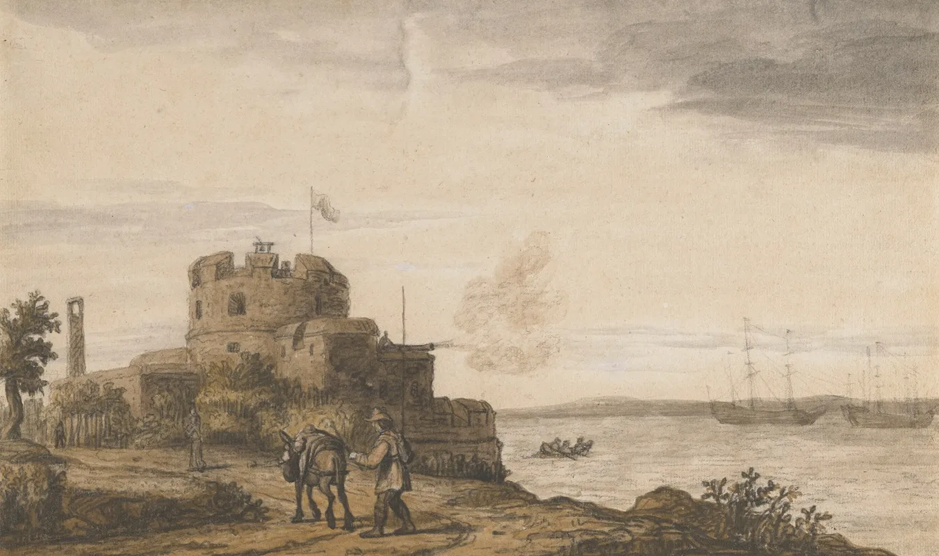 West Cowes Castle On The Isle Of Wight Wall Art by Lambert Doomer - High-Resolution Digital Print