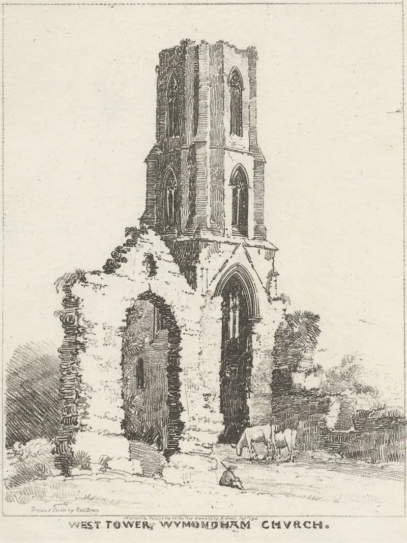 West Tower Wymondham Church Wall Art by Robert Dixon - High-Resolution Digital Print