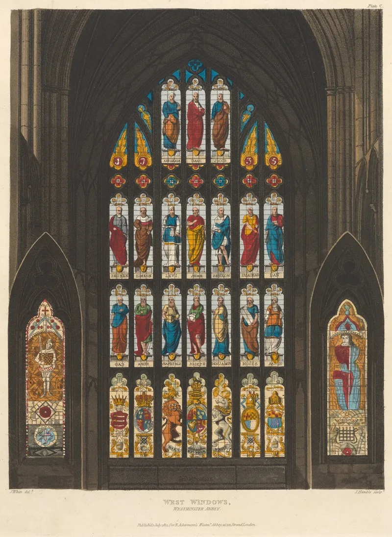 West Windows Westminster Abbey Wall Art by J. R. Hamble - High-Resolution Digital Print