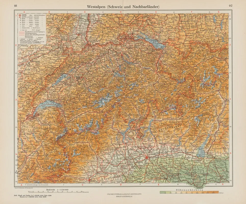 Westalpen Schweiz Und Nachbarlander Wall Art by Ernst Friedrich - High-Resolution Digital Print