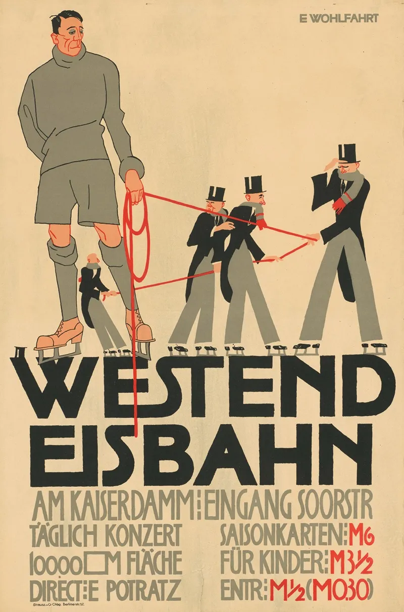Westend Eisbahn Am Kaiserdamm Wall Art by Erich Wohlfahrt - High-Resolution Digital Print