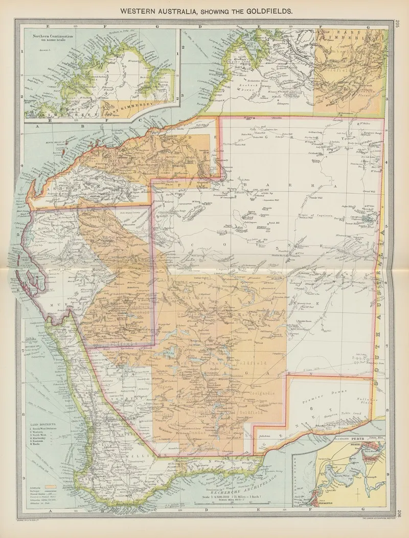 Western Australia Showing The Goldfields