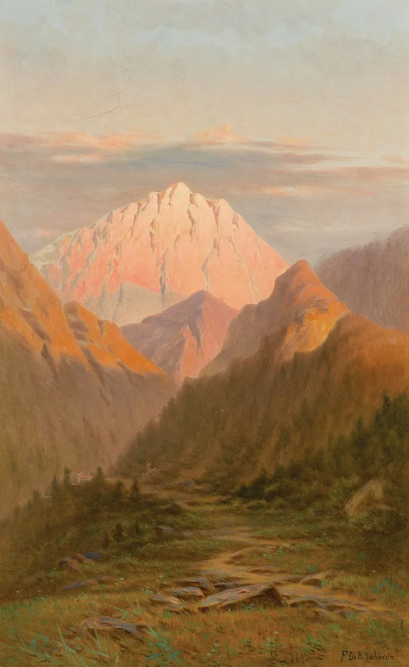 Western Mountains Wall Art by Frederick Debourg Richards - High-Resolution Digital Print