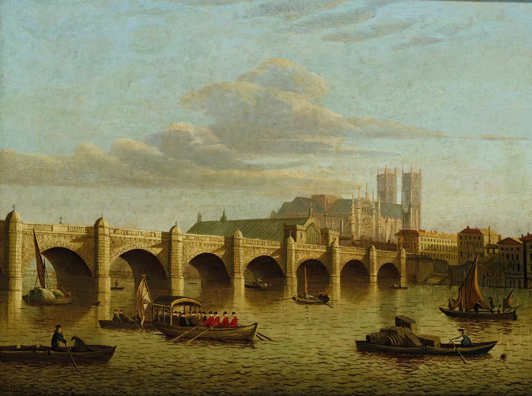 Westminster Bridge 2 Wall Art by Follower Of Sir John Dean Paul - High-Resolution Digital Print