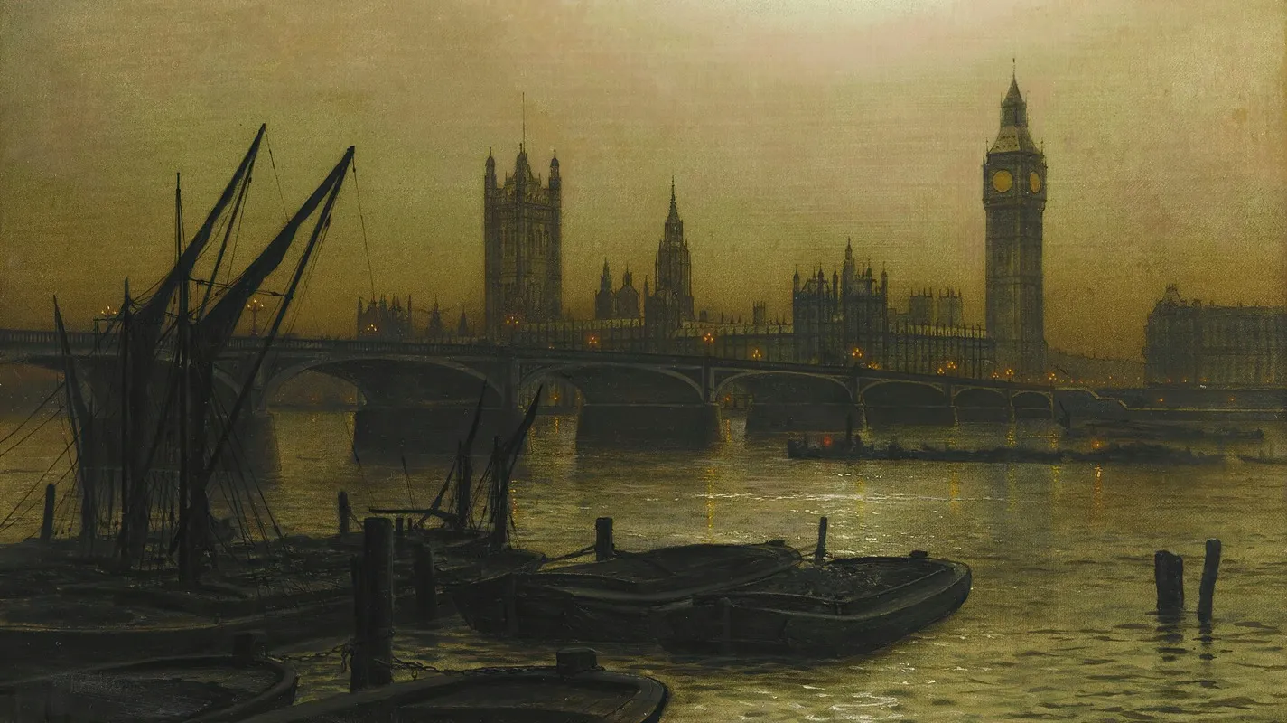 Westminster Bridge With The Houses Of Parliament