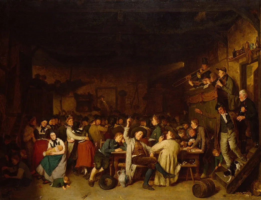 Westphalian Peasants Revels Wall Art by August Jernberg - High-Resolution Digital Print