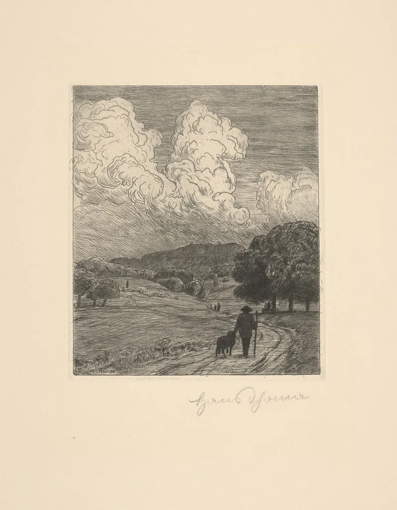 Wetterwolken Stormclouds Wall Art by Hans Thoma - High-Resolution Digital Print