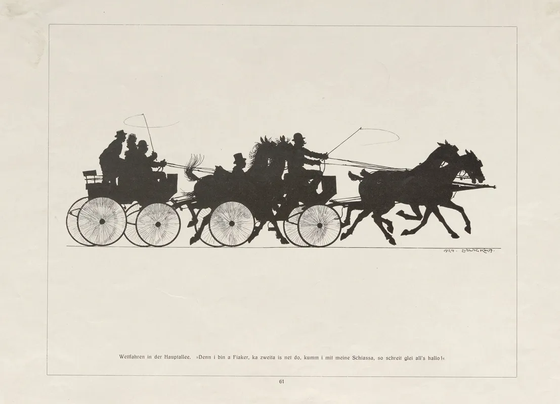 Wettfahren In Der Hauptallee Wall Art by Ludwig Koch - High-Resolution Digital Print