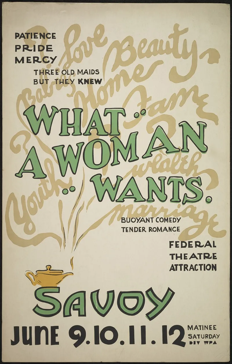 What A Woman Wants Wall Art by Anonymous - High-Resolution Digital Print