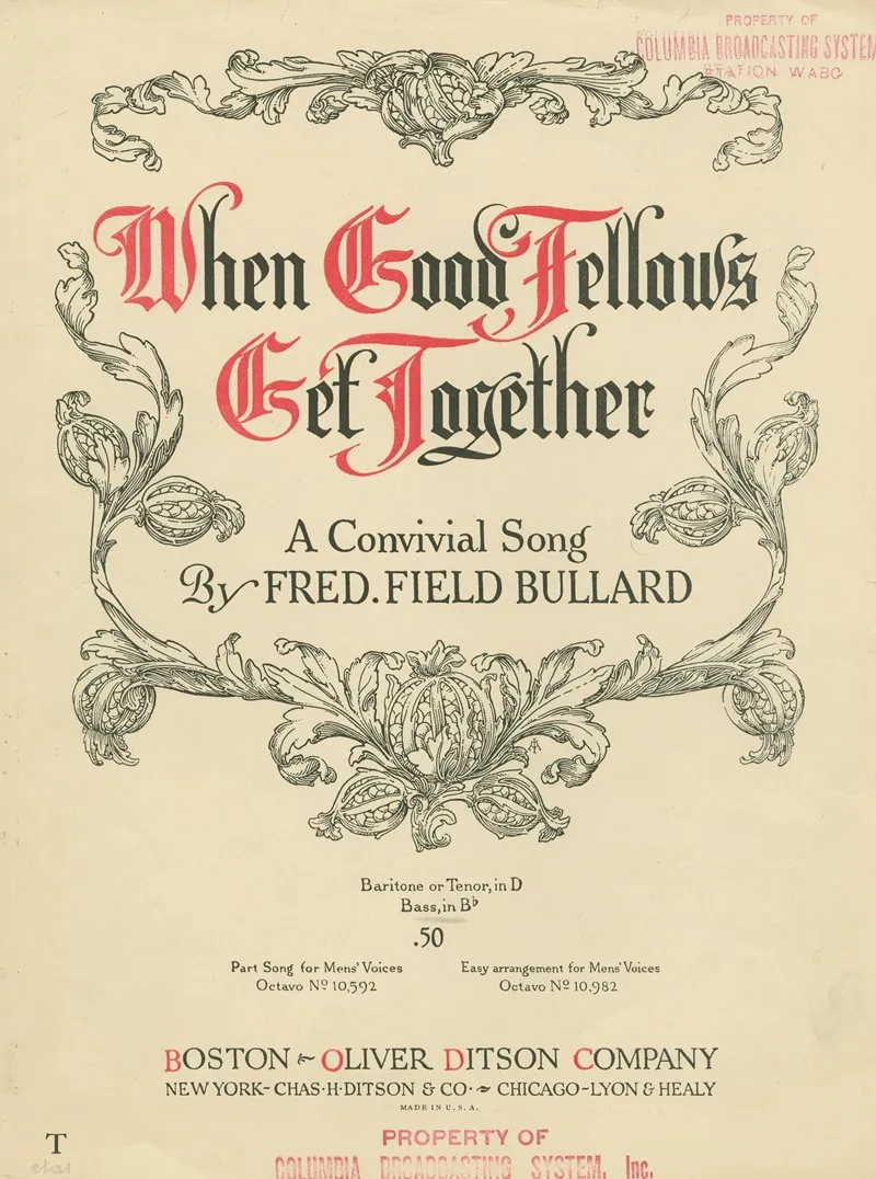 When Good Fellows Get Together Wall Art by Anonymous - High-Resolution Digital Print