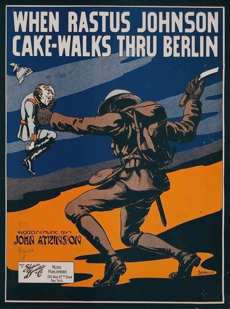 When Rastus Johnson Cake Walks Thru Berlin Wall Art by Anonymous - High-Resolution Digital Print