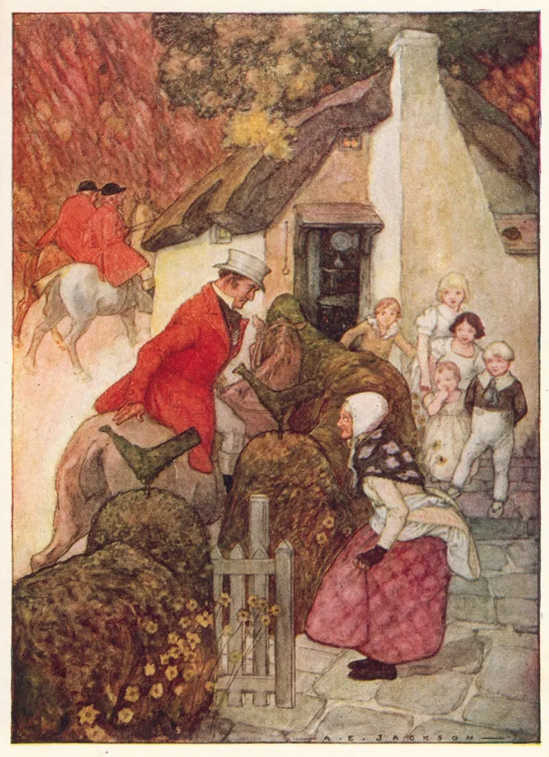 When She Saw Sir John She Curtsied Very Low Wall Art by Alfred Edward Frederick Jackson - High-Resolution Digital Print