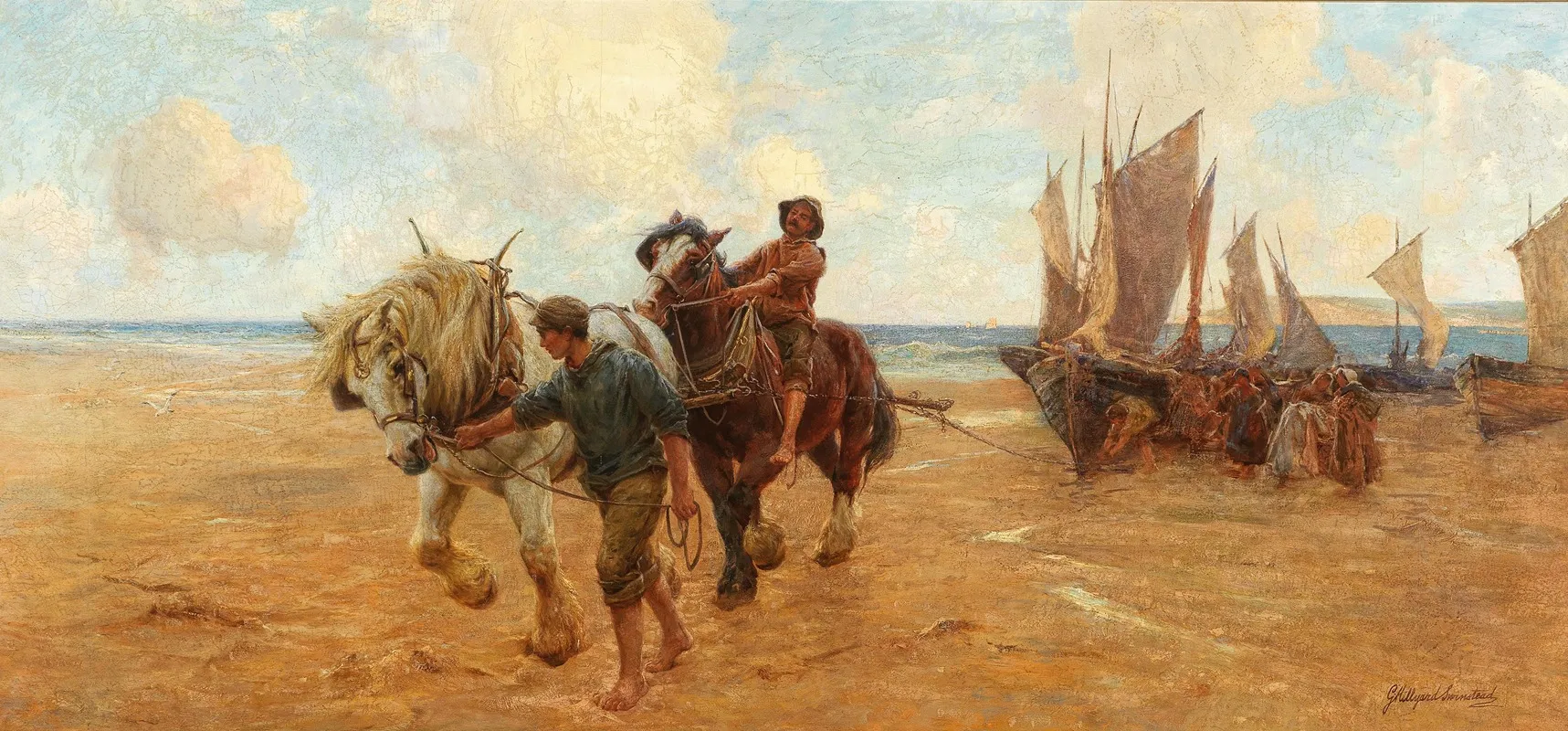 When The Boats Come In Wall Art by George Hillyard Swinstead - High-Resolution Digital Print
