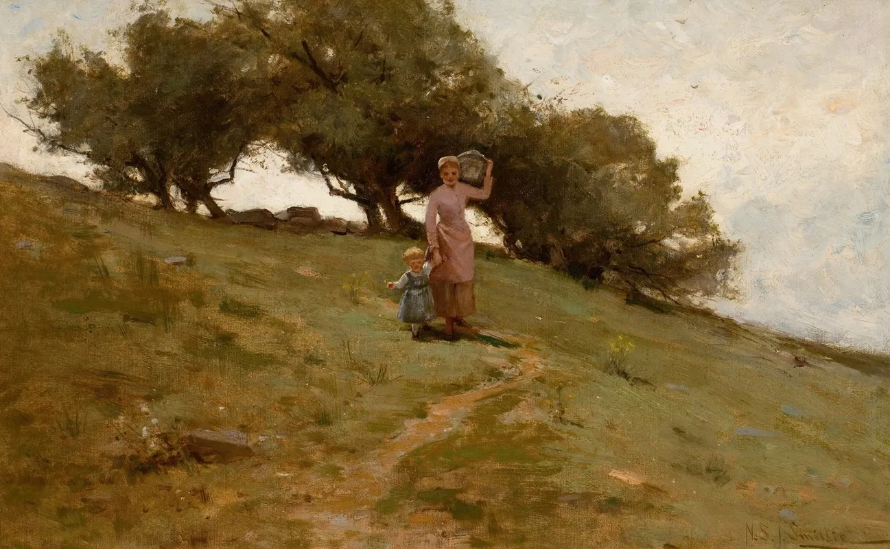 When The Dew Is In The Grass Wall Art by Helen Sheldon Jacobs Smillie - High-Resolution Digital Print
