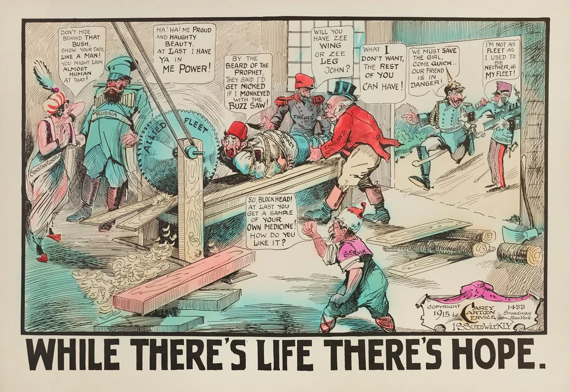 While Theres Life Theres Hope Wall Art by Carey Cartoon Service - High-Resolution Digital Print