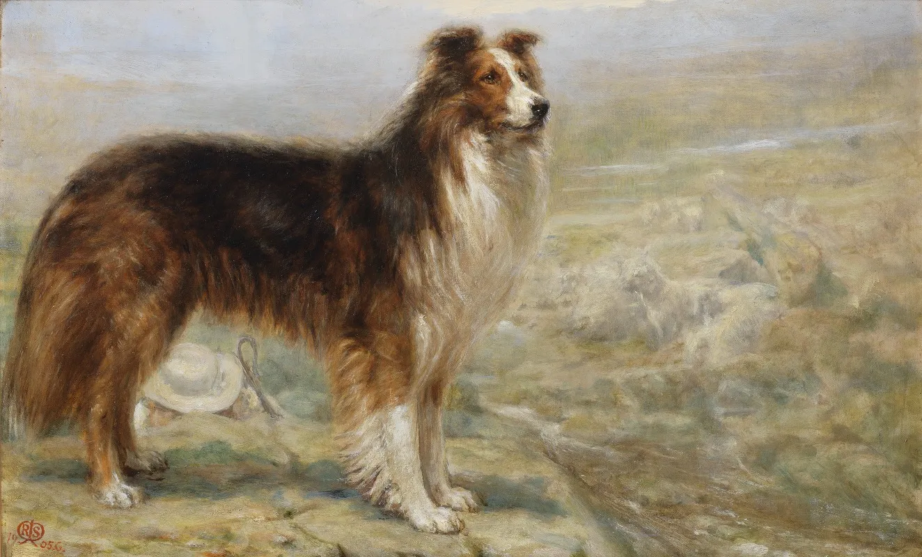 Whilst The Dog Is Rested The Shepherd May Sleep Wall Art by R.S. Moseley - High-Resolution Digital Print