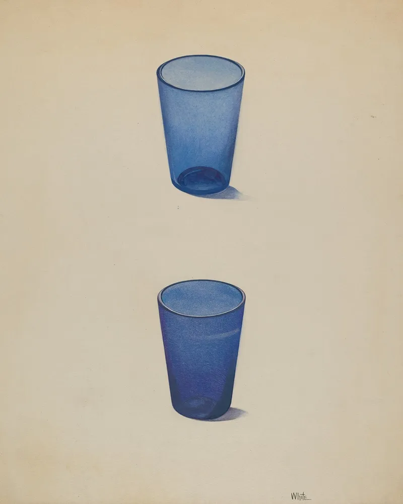 Whiskey Glasses Cobalt