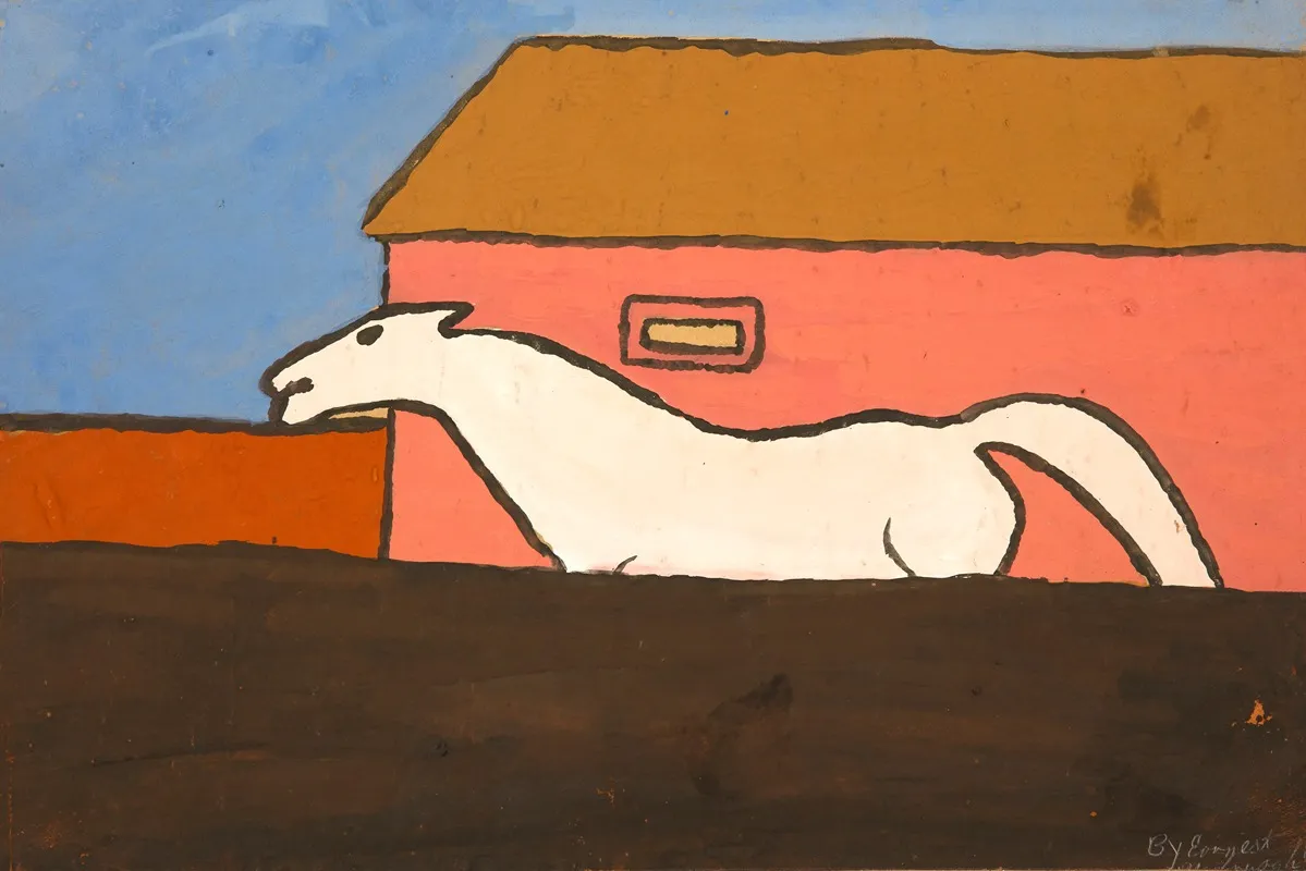 White Horse 4 Wall Art by Earnest Yarbrough - High-Resolution Digital Print