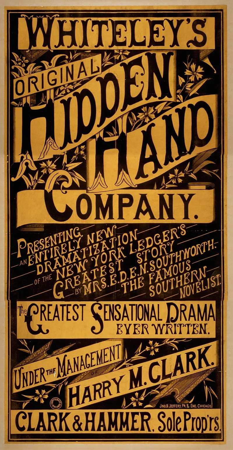 Whiteleys Original Hidden Hand Company Wall Art by Jno. B. Jeffery - High-Resolution Digital Print