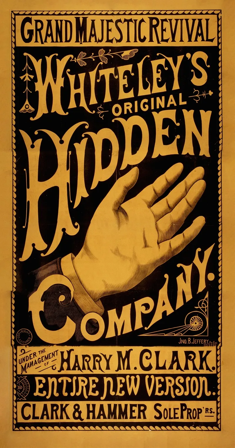 Whiteleys Original Hidden Hand Wall Art by Jno. B. Jeffery - High-Resolution Digital Print