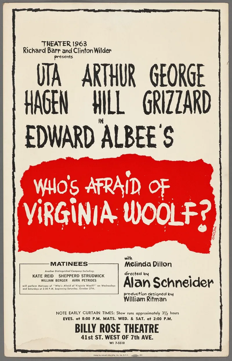 Whos Afraid Of Virginia Woolf Wall Art by Richard Kenerson - High-Resolution Digital Print