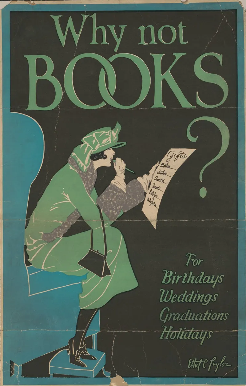 Why Not Books For Birthdays Weddings Graduations Holidays Wall Art by Ethel C Taylor - High-Resolution Digital Print