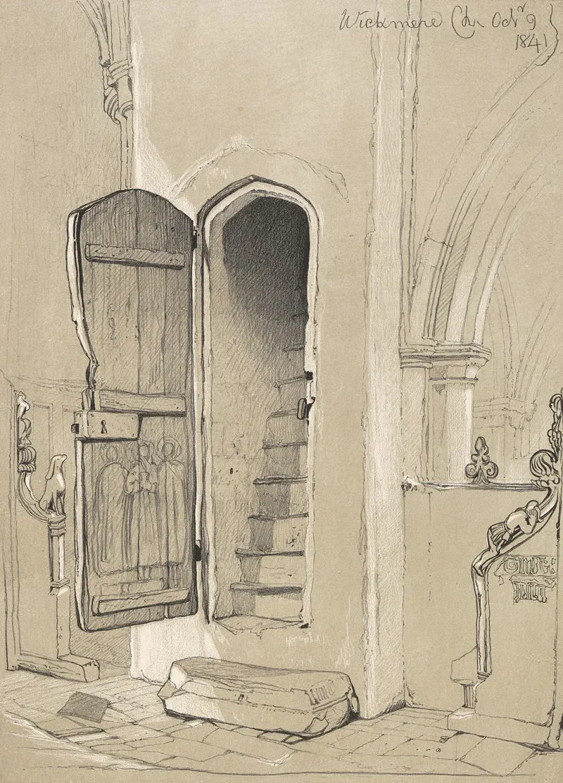 Wichmere Ch Octr 9 1841 Wall Art by Miles Edmund Cotman - High-Resolution Digital Print