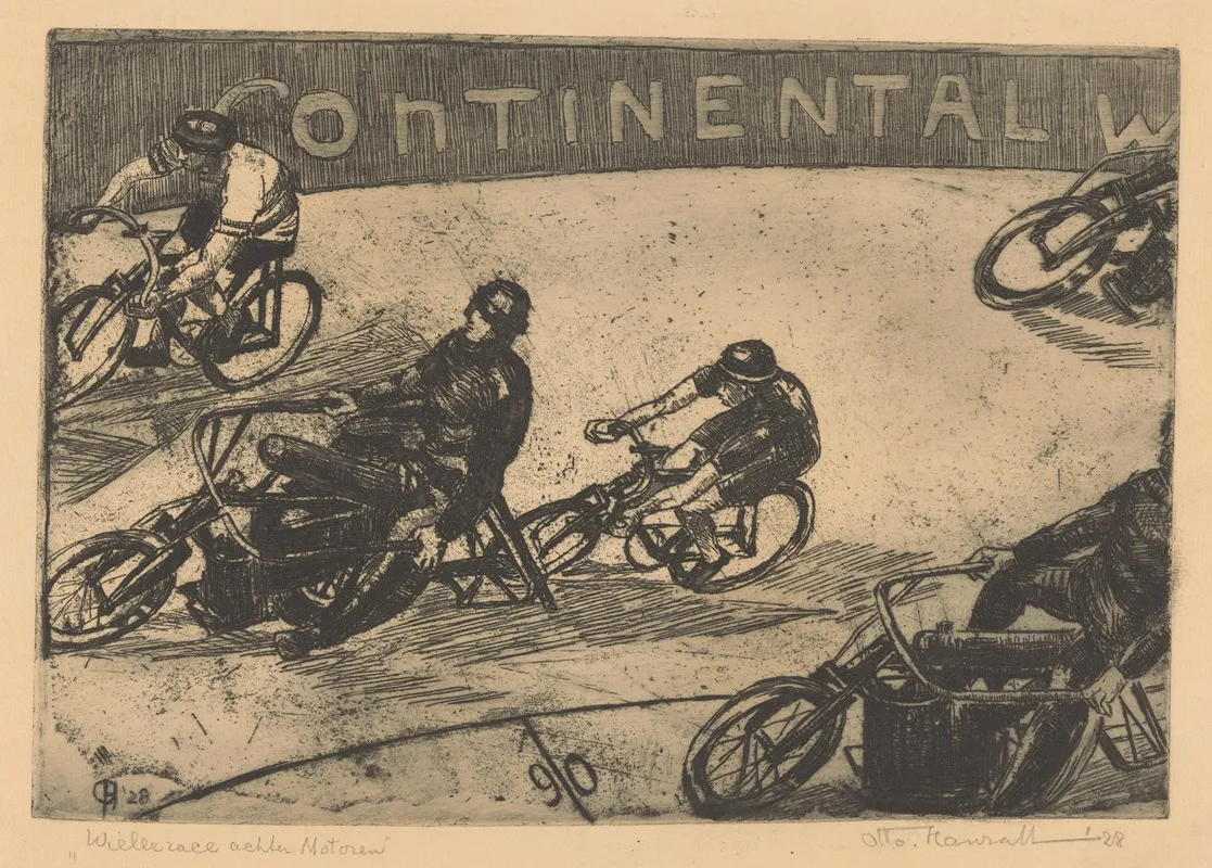 Wielerrace Achter Motoren Wall Art by Otto Hanrath - High-Resolution Digital Print