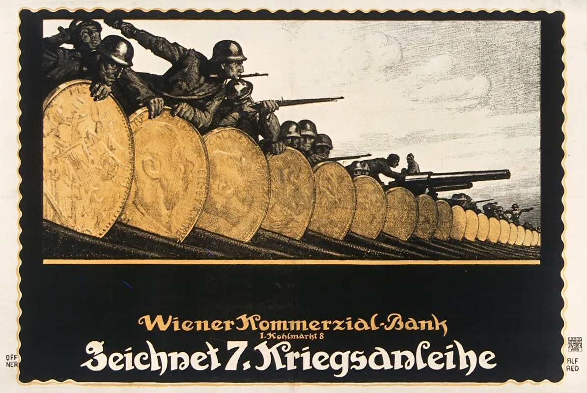 Wiener Kommerzial Bank Zeichnet 7 Kriegsanleihe Wall Art by Alfred Offner - High-Resolution Digital Print