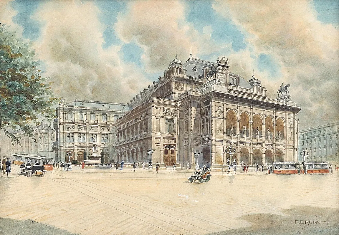 Wiener Staatsoper Wall Art by Franz Brenner - High-Resolution Digital Print