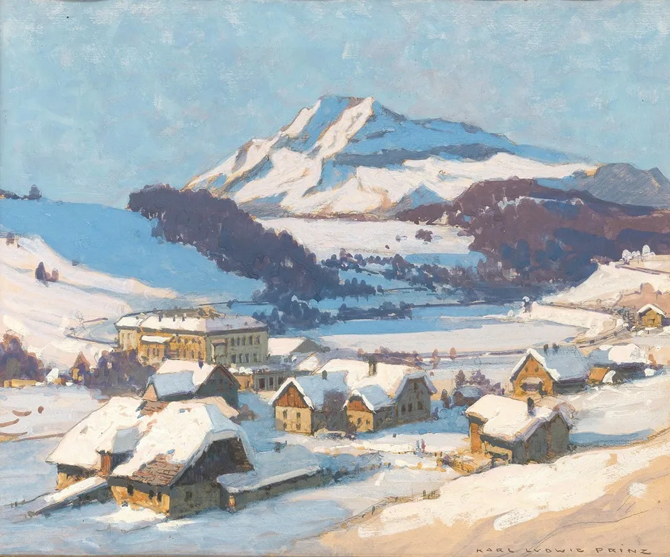 Wienerbruck And Otscher Mountain At Snow