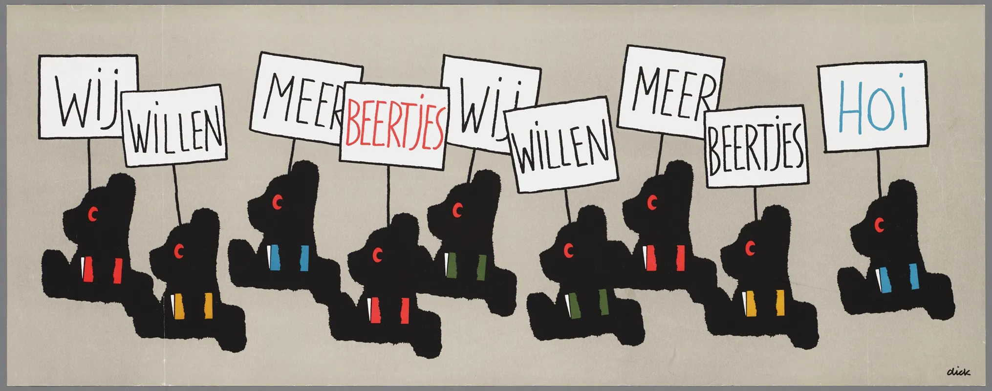 Wij Willen Meer Beertjes Wij Willen Meer Beertjes Hoi Wall Art by Dick Bruna - High-Resolution Digital Print
