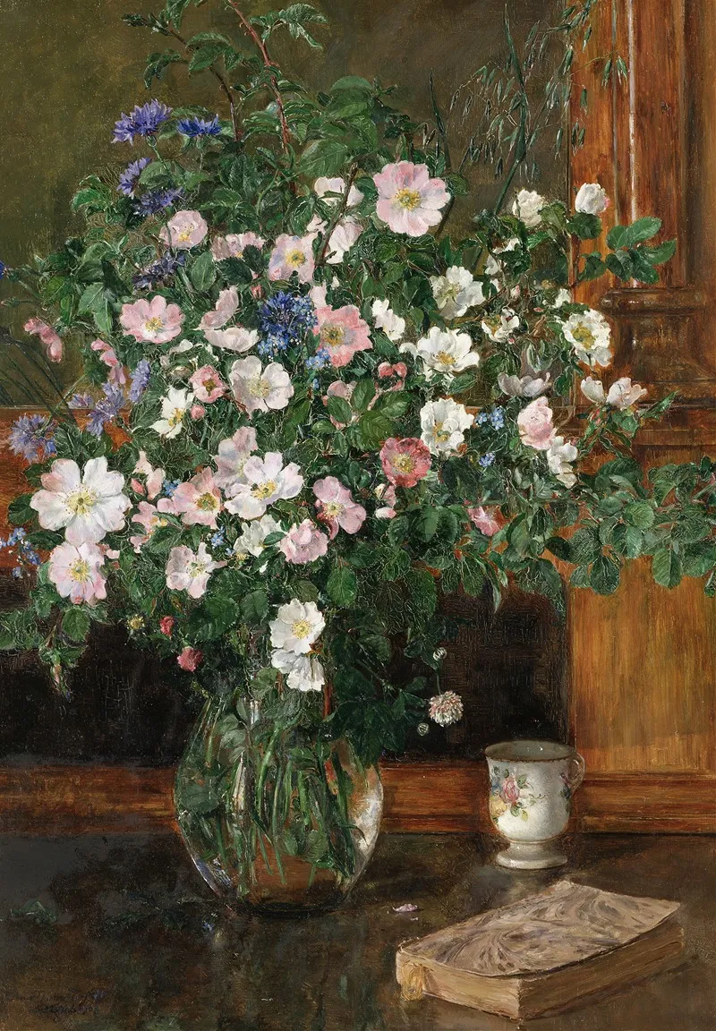 Wild Briar Roses Wall Art by Anna Munthe-Norstedt - High-Resolution Digital Print