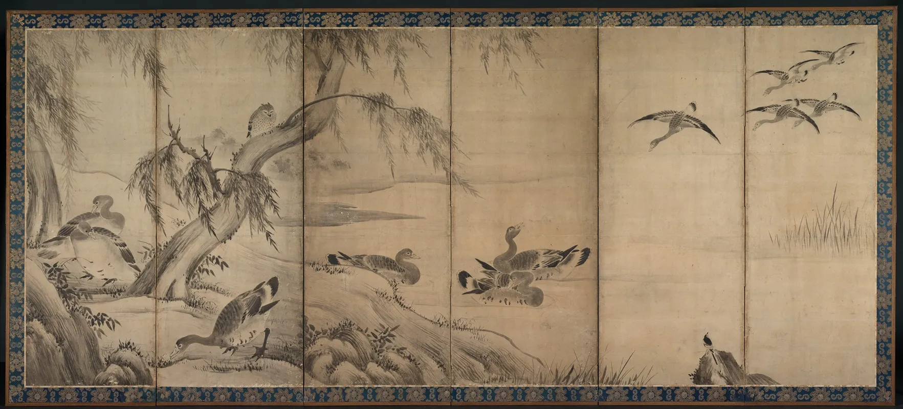Wild Geese 5 Wall Art by Kano Sanraku - High-Resolution Digital Print