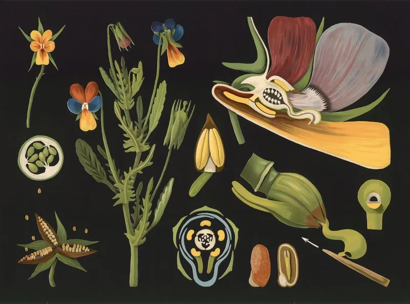 Wild Pansy Viola Tricolor Wall Art by Gottlieb von Koch - High-Resolution Digital Print
