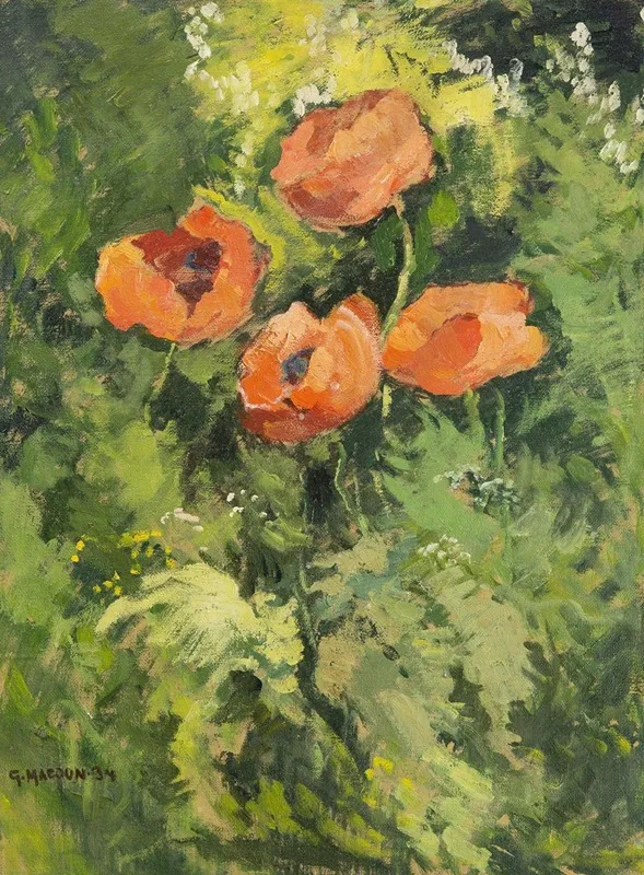 Wild Poppies Wall Art by Gustav Macoun - High-Resolution Digital Print
