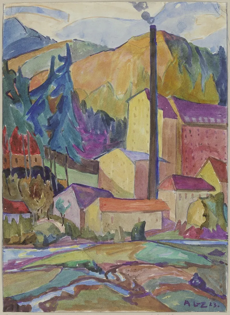 Wildberg Factory Wall Art by Agnes Langenbeck-Zachariae - High-Resolution Digital Print