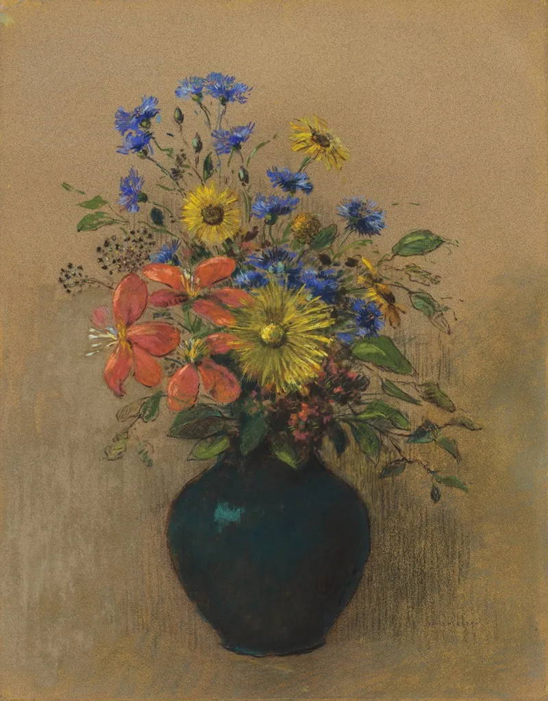 Wildflowers Wall Art by Odilon Redon - High-Resolution Digital Print