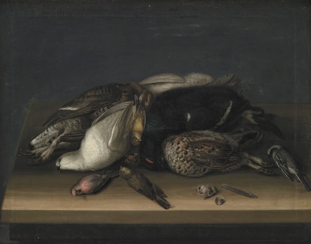Wildfowl On A Wooden Table Wall Art by Jacob Biltius - High-Resolution Digital Print